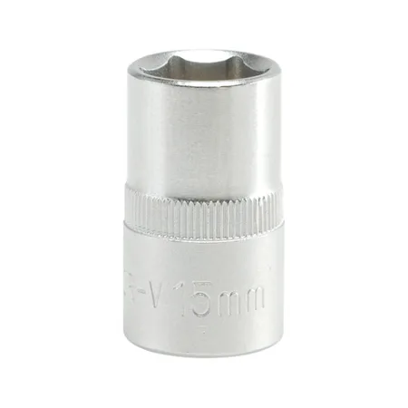 NASADKA KRÓTKA 6-KĄTNA CHROMOWANA 1/2'' 15MM