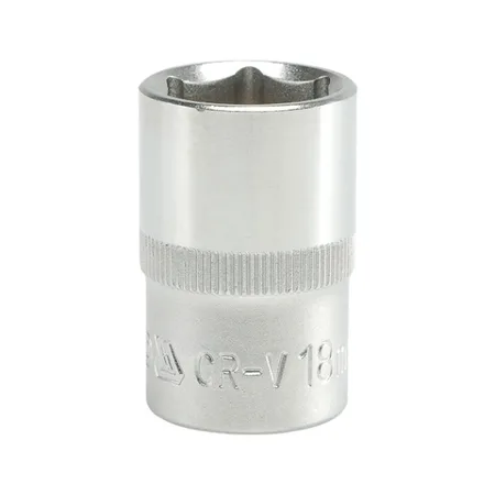 NASADKA KRÓTKA 6-KĄTNA CHROMOWANA 1/2'' 18MM
