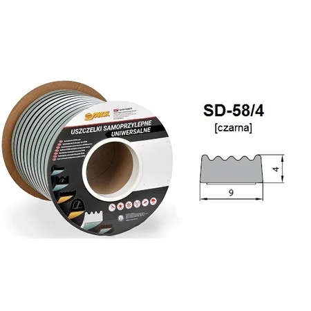 USZCZELKA CZARNA SD-58/4-0 DGP 9*4 MB
